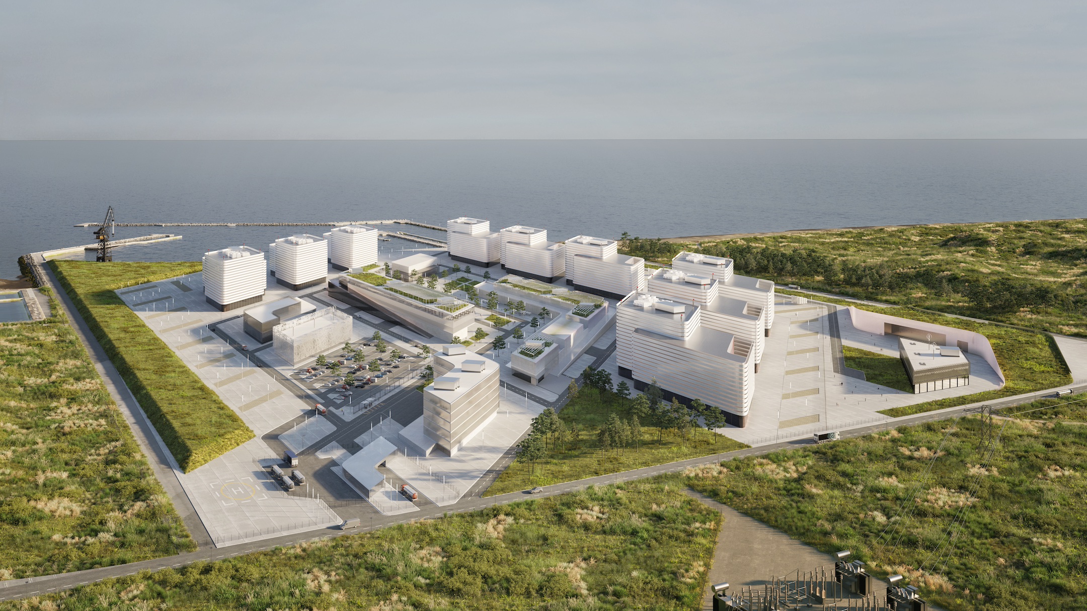 rendering of an advanced nuclear energy campus