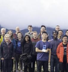 Students on top of Mt. Washington.