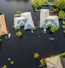 Hurricane Debby flooded homes and cars in Sarasota, Florida in August 2024.